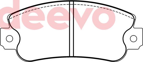 DEEVO BP69440 - Тормозные колодки, дисковые, комплект autospares.lv