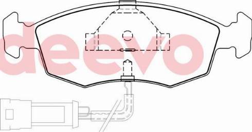 DEEVO BP69460 - Тормозные колодки, дисковые, комплект autospares.lv