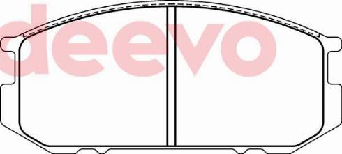 DEEVO BP69640 - Тормозные колодки, дисковые, комплект autospares.lv