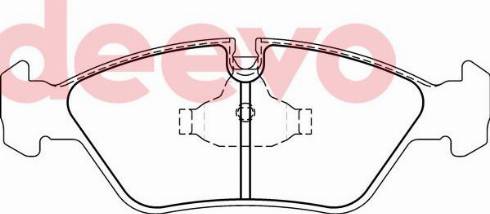 DEEVO BP69060 - Тормозные колодки, дисковые, комплект autospares.lv