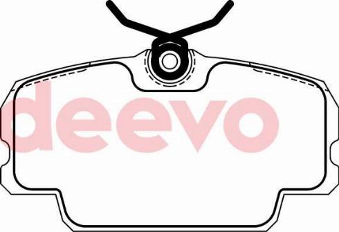 DEEVO BP69000 - Тормозные колодки, дисковые, комплект autospares.lv