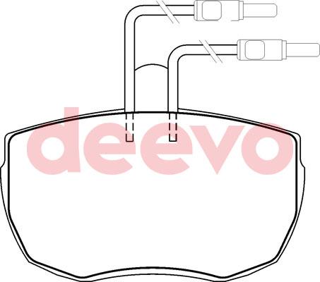 DEEVO BP69100 - Тормозные колодки, дисковые, комплект autospares.lv