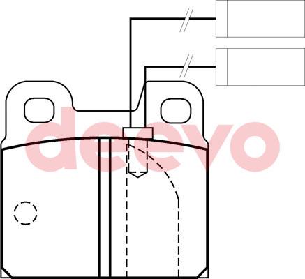 DEEVO BP69840 - Тормозные колодки, дисковые, комплект autospares.lv