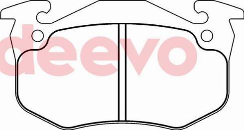 DEEVO BP69260 - Тормозные колодки, дисковые, комплект autospares.lv