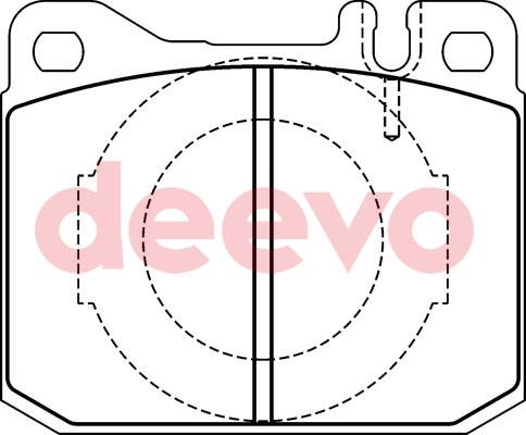 DEEVO BP69740 - Тормозные колодки, дисковые, комплект autospares.lv