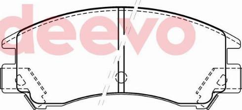 DEEVO BP69720 - Тормозные колодки, дисковые, комплект autospares.lv