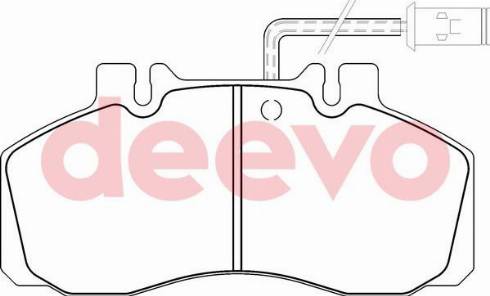 DEEVO BP64480 - Тормозные колодки, дисковые, комплект autospares.lv