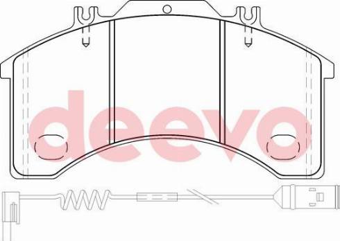 DEEVO BP64680 - Тормозные колодки, дисковые, комплект autospares.lv