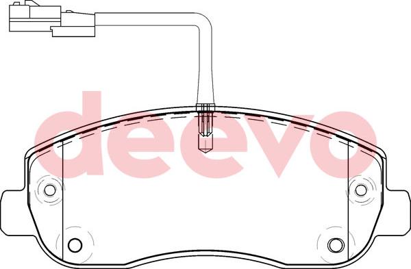 DEEVO BP64140 - Тормозные колодки, дисковые, комплект autospares.lv