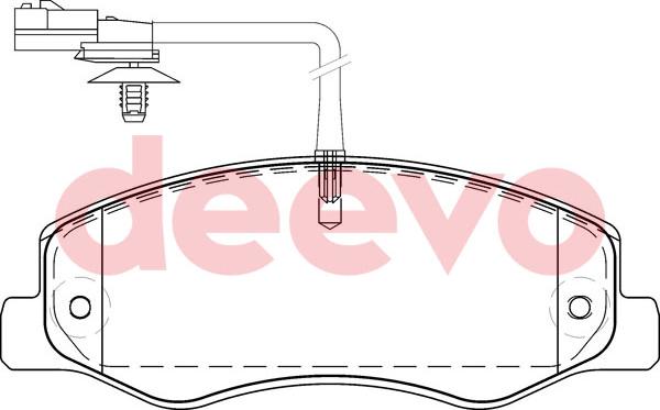 DEEVO BP64160 - Тормозные колодки, дисковые, комплект autospares.lv