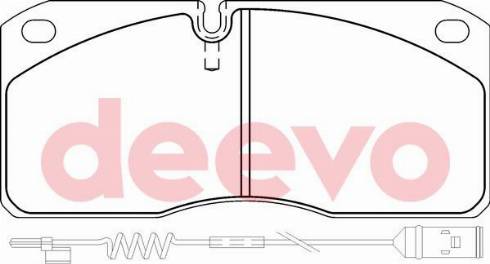 DEEVO BP64800 - Тормозные колодки, дисковые, комплект autospares.lv