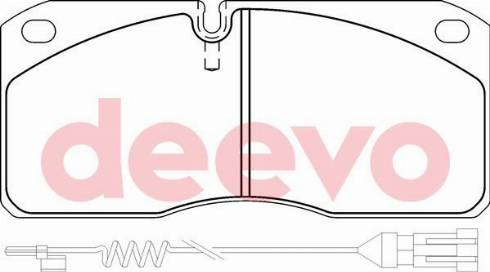 DEEVO BP64820 - Тормозные колодки, дисковые, комплект autospares.lv