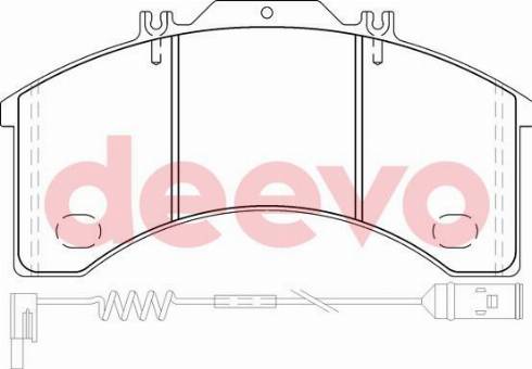 DEEVO BP64740 - Тормозные колодки, дисковые, комплект autospares.lv