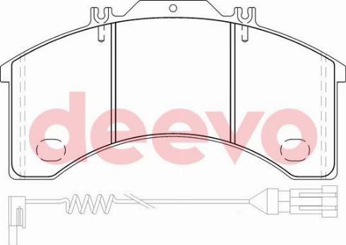 DEEVO BP64760 - Тормозные колодки, дисковые, комплект autospares.lv