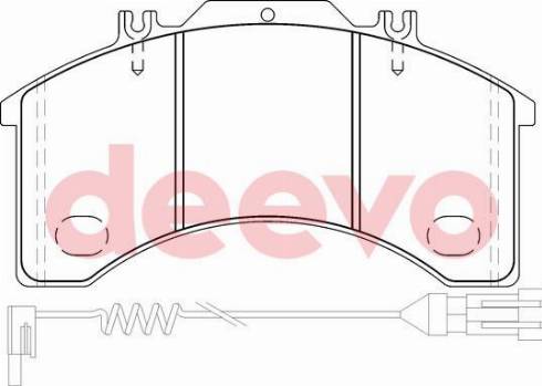 DEEVO BP64700 - Тормозные колодки, дисковые, комплект autospares.lv