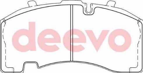 DEEVO BP65440 - Тормозные колодки, дисковые, комплект autospares.lv