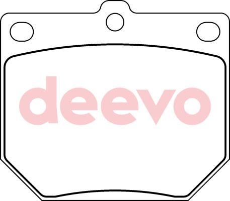 DEEVO BP66900 - Тормозные колодки, дисковые, комплект autospares.lv
