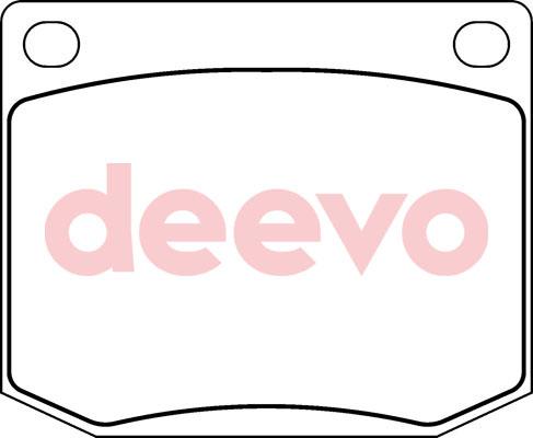 DEEVO BP66980 - Тормозные колодки, дисковые, комплект autospares.lv