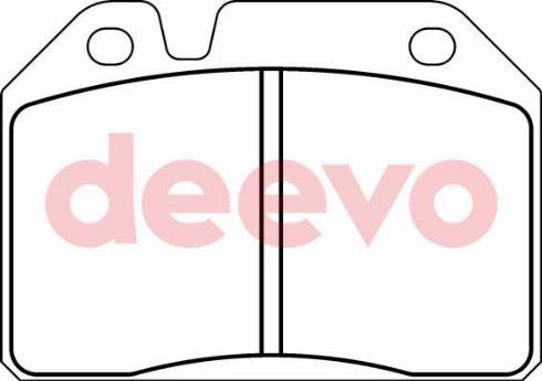 DEEVO BP66400 - Тормозные колодки, дисковые, комплект autospares.lv