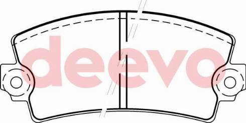 DEEVO BP66520 - Тормозные колодки, дисковые, комплект autospares.lv