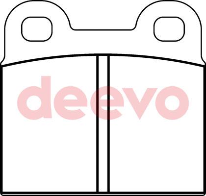 DEEVO BP66160 - Тормозные колодки, дисковые, комплект autospares.lv