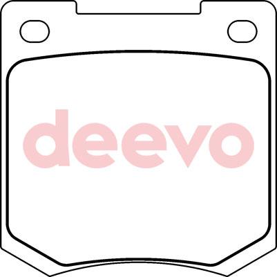 DEEVO BP66120 - Тормозные колодки, дисковые, комплект autospares.lv