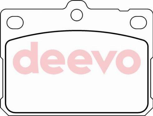 DEEVO BP66880 - Тормозные колодки, дисковые, комплект autospares.lv