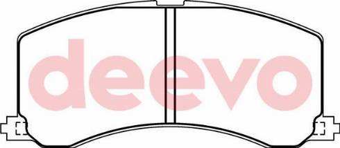 DEEVO BP60400 - Тормозные колодки, дисковые, комплект autospares.lv