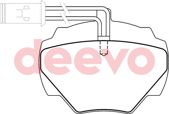 DEEVO BP60540 - Тормозные колодки, дисковые, комплект autospares.lv