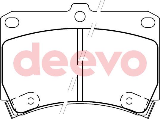 DEEVO BP60560 - Тормозные колодки, дисковые, комплект autospares.lv