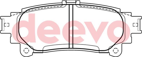 DEEVO BP60120 - Тормозные колодки, дисковые, комплект autospares.lv