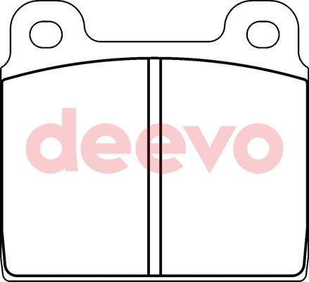 DEEVO BP60380 - Тормозные колодки, дисковые, комплект autospares.lv