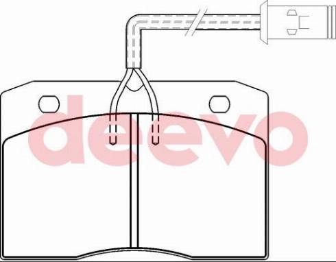 DEEVO BP61960 - Тормозные колодки, дисковые, комплект autospares.lv