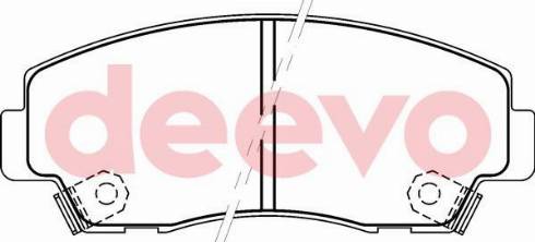 DEEVO BP61840 - Тормозные колодки, дисковые, комплект autospares.lv