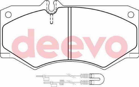 DEEVO BP61320 - Тормозные колодки, дисковые, комплект autospares.lv