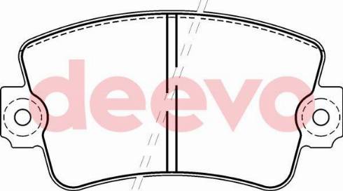DEEVO BP61200 - Тормозные колодки, дисковые, комплект autospares.lv