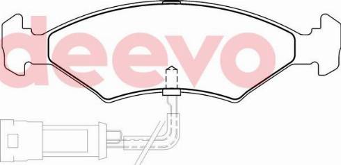 DEEVO BP68900 - Тормозные колодки, дисковые, комплект autospares.lv