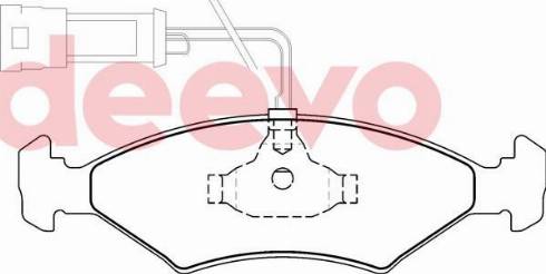 DEEVO BP68540 - Тормозные колодки, дисковые, комплект autospares.lv