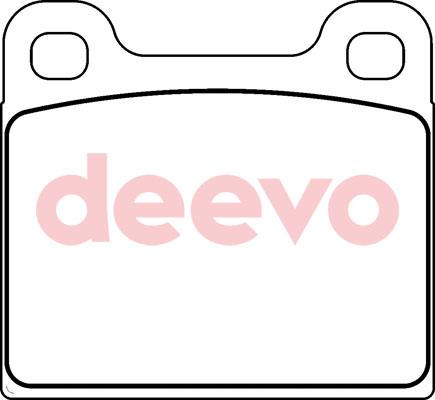 DEEVO BP68680 - Тормозные колодки, дисковые, комплект autospares.lv