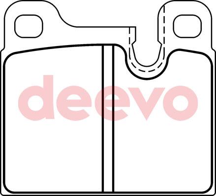 DEEVO BP68020 - Тормозные колодки, дисковые, комплект autospares.lv