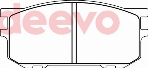 DEEVO BP68120 - Тормозные колодки, дисковые, комплект autospares.lv