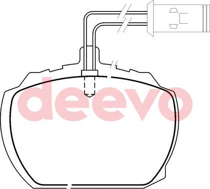 DEEVO BP68840 - Тормозные колодки, дисковые, комплект autospares.lv