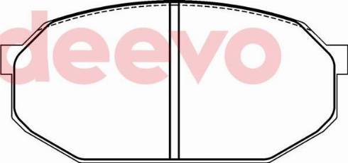 DEEVO BP68800 - Тормозные колодки, дисковые, комплект autospares.lv