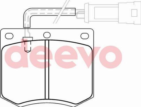 DEEVO BP68820 - Тормозные колодки, дисковые, комплект autospares.lv