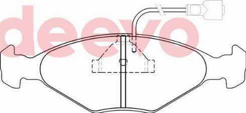 DEEVO BP68360 - Тормозные колодки, дисковые, комплект autospares.lv