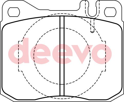 DEEVO BP68280 - Тормозные колодки, дисковые, комплект autospares.lv