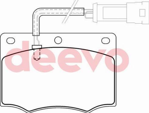 DEEVO BP68740 - Тормозные колодки, дисковые, комплект autospares.lv