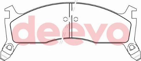 DEEVO BP63480 - Тормозные колодки, дисковые, комплект autospares.lv