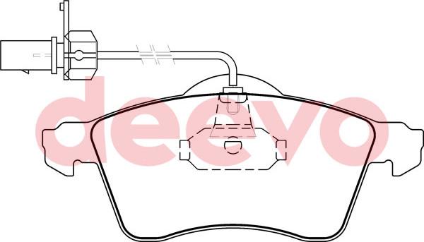 DEEVO BP63540 - Тормозные колодки, дисковые, комплект autospares.lv