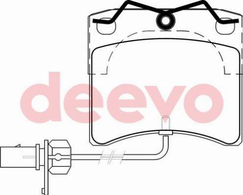 DEEVO BP63560 - Тормозные колодки, дисковые, комплект autospares.lv